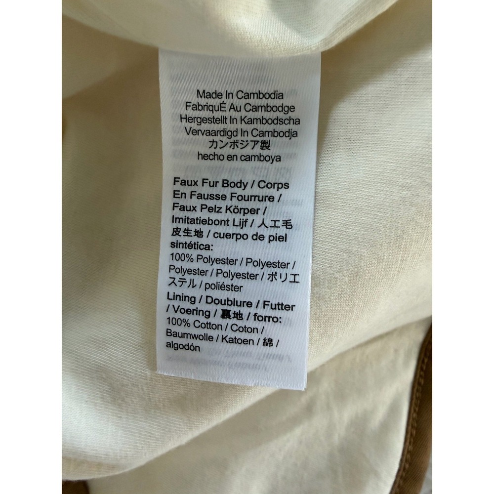 J Crew Faux Sherpa Barn Jacket Ivory Women's Size Large - Picture 11 of 12